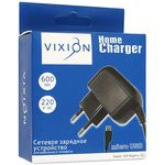Блок питания (сетевой адаптер) VIXION S2 0.6A microUSB черный, в розетку
