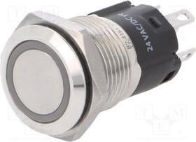 82-4151.2144, Illuminated Pushbutton 3 A 250 VAC 1CO IP67