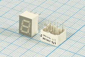 Светодиодный дисплей красный 7 сегментов, 1разряд, высота 7мм, 2000 мкд, LTS2301AE ; №7045 R СД дисп