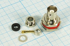 Высокочастотный разъём BNC с креплением на панель под кабель RG58; №9326 гн BNC\RG58\пан\\гай Высокочастотный разъём BNC с креплением на панель под кабель RG58; №9326 гн BNC\RG58\пан\\гай