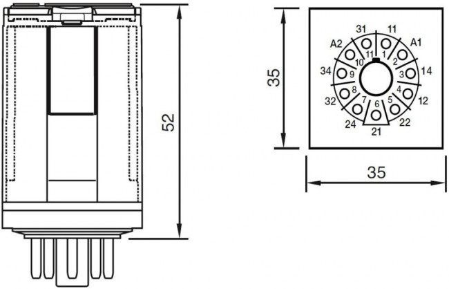 Промежуточное реле C3-R20N/DC24V PN132180 Промежуточное реле C3-R20N/DC24V PN132180
