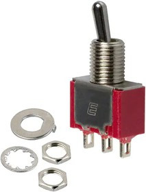 100SP1T2B3M1QEH, Toggle Switches SPDT ON-ON SLDR MNT 100SP1T2B3M1QEH, Toggle Switches SPDT ON-ON SLDR MNT