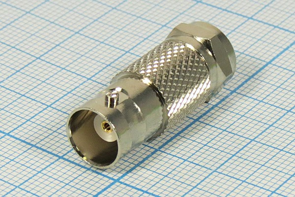 Разъем F вилка - разъем BNC розетка, металл