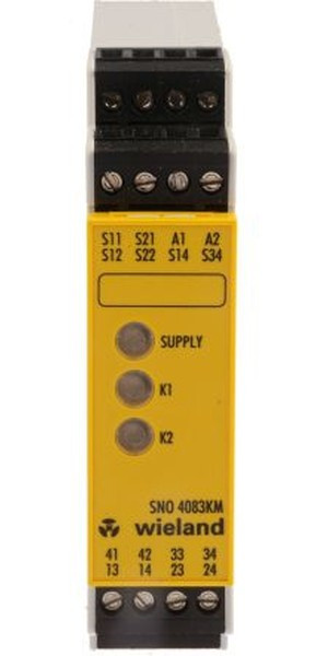R1.188.3580.0, Dual-Channel Safety Relay, 24V dc, 3 Safety Contacts