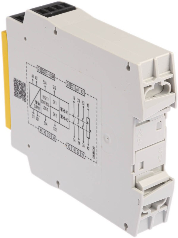 R1.188.3580.0, Dual-Channel Safety Relay, 24V dc, 3 Safety Contacts