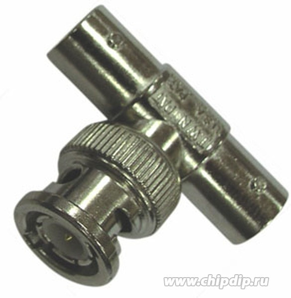 BNC-T, Разъём высокочастотный , гнездо-вилка-гнездо