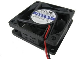 JF0620S1H, Вентилятор осевой, 60х60х20мм,12В, DC, 0.15А, 1.8Вт, скольжения, 4500об/мин, 2 провода