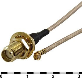 UFL-F/SMA-F JV-003+O 13CM, Разъём высокочастотный , длина 13 см