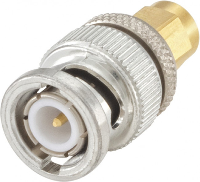 32S151-S00L5, RF Adapters - Between Series SMA Plug to BNC Plug Straight Adapter
