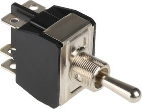 Y32CP, Toggle Switch, Panel Mount, On-Off-On, DPDT, Tab Terminal