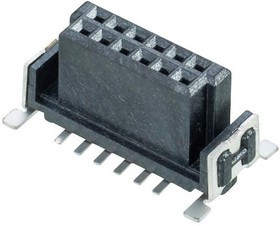 M55-6001242R, PCB Receptacle, Плата - к - плате, 1.27 мм, 2 ряд(-ов), 12 контакт(-ов), Поверхностный Монтаж