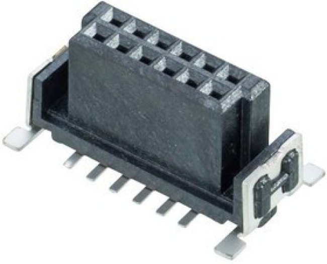 M55-6001242R, PCB Receptacle, Плата - к - плате, 1.27 мм, 2 ряд(-ов), 12 контакт(-ов), Поверхностный Монтаж
