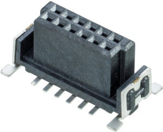 M55-6001242R, PCB Receptacle, Плата - к - плате, 1.27 мм, 2 ряд(-ов), 12 контакт(-ов), Поверхностный Монтаж
