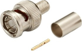 MC002947, Разъем РЧ / Коаксиальный, BNC Коаксиальный, Прямой Штекер, Обжимной, 75 Ом, Belden 1694A, Латунь