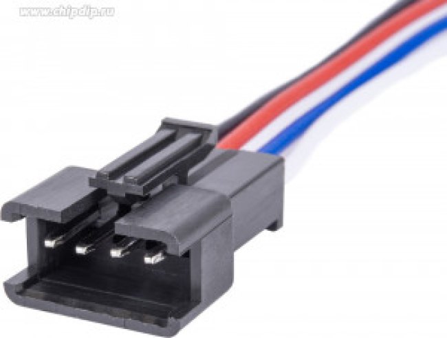 SCT2505FH-04PL100 (HK0083-0007), Розетка на кабель 2,5мм 4pin с проводом 100мм SCT2505FH-04PL100 (HK0083-0007), Розетка на кабель 2,5мм 4pin с проводом 100мм