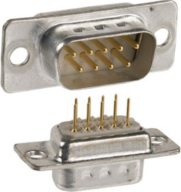 172-009-112R001, 172 9 Way Panel Mount D-sub Connector Plug, 10.9mm Pitch