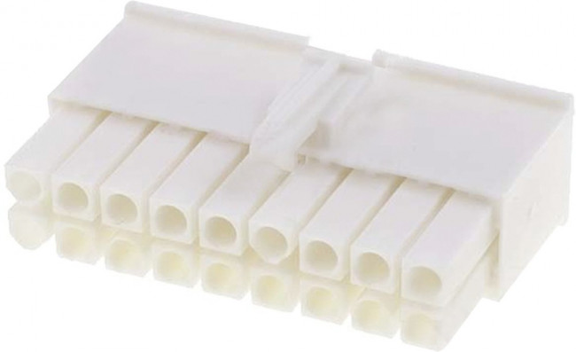 770584-1, Conn Housing M 18 POS 4.14mm Crimp ST Cable Mount White Package