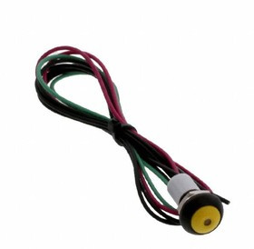 PB6B2FM5M1CAL07S500, Pushbutton Switches PB OFF/ON FC Yellow Blue LED IP68 .5m L