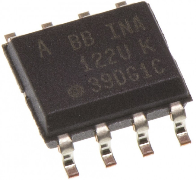 INA122UA, IC: измерительный усилитель; 120кГц; Ch: 1; SO8; 5В/В,10кВ/В; туба INA122UA, IC: измерительный усилитель; 120кГц; Ch: 1; SO8; 5В/В,10кВ/В; туба