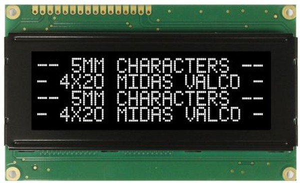 MC42005A12W-VNMLW, MC42005A12W-VNMLW MC42005 Alphanumeric LCD Display Black, 4 Rows by 20 Characters, Transmissive MC42005A12W-VNMLW, MC42005A12W-VNMLW MC42005 Alphanumeric LCD Display Black, 4 Rows by 20 Characters, Transmissive