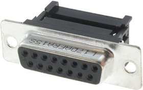 L17DAFRA15S, Разъем D-Sub; PIN: 15; вилка; "мама"; на шлейф; ID