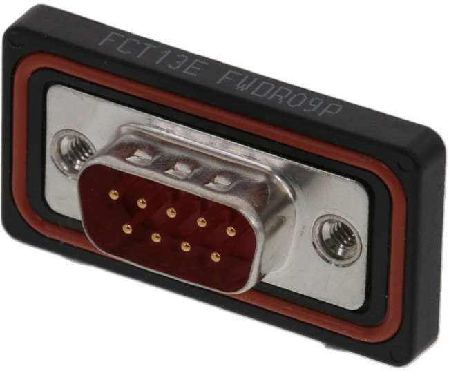 FWDR09P / 1731100004, FWD 9 Way Panel Mount D-sub Connector Plug, 2.84mm Pitch