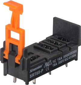 Цоколь SRT05-P, 16A(300V), для печатных плат, черный, для RFT1CO, 46.61, G2R-1, KRI1