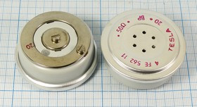 Телефонный капсюль 4FE562,Tesla, 50 Ом; № 6505 дин 49x20\ 50\\мет\2C\4FE562\