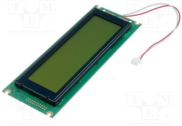 RG24064A-YHW-V, Дисплей: LCD, графический, 240x64, STN Positive, желто-зеленый RG24064A-YHW-V, Дисплей: LCD, графический, 240x64, STN Positive, желто-зеленый