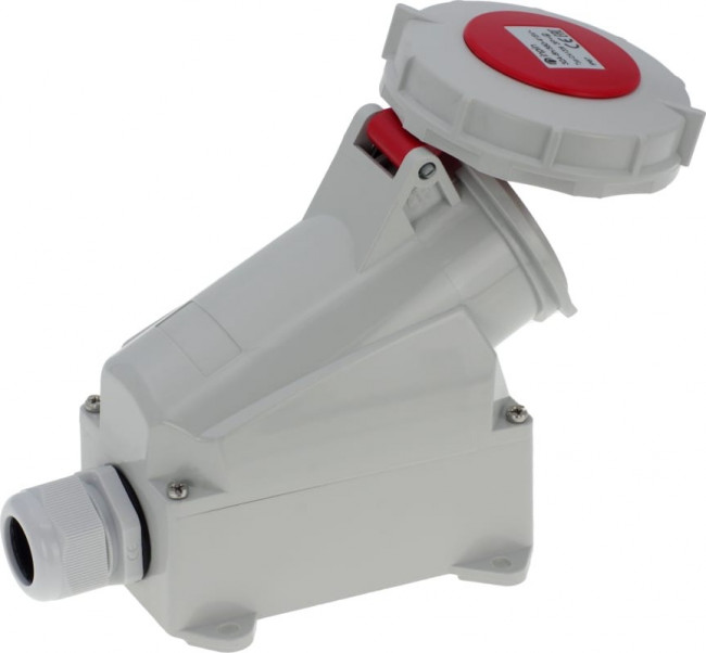 Настенная розетка 32A/400V/3P+E/IP67 CA1206 Настенная розетка 32A/400V/3P+E/IP67 CA1206
