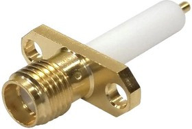 MC002928, Разъем РЧ / Коаксиальный, SMA Коаксиальный, Прямое Гнездо с Фланцем, 50 Ом