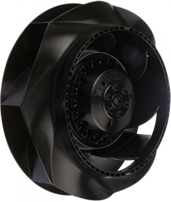 R2E190-RA26-05, RadiCal Series Centrifugal Fan, 230 V ac, 540m³/h, AC Operation, 190 (Dia.) x 68.5mm R2E190-RA26-05, RadiCal Series Centrifugal Fan, 230 V ac, 540m³/h, AC Operation, 190 (Dia.) x 68.5mm