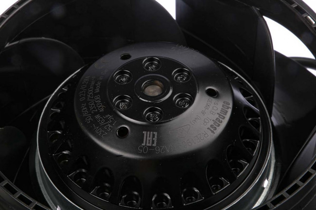 R2E190-RA26-05, RadiCal Series Centrifugal Fan, 230 V ac, 540m³/h, AC Operation, 190 (Dia.) x 68.5mm R2E190-RA26-05, RadiCal Series Centrifugal Fan, 230 V ac, 540m³/h, AC Operation, 190 (Dia.) x 68.5mm