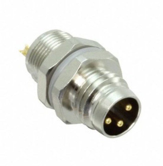 T4032014031-000, Circular Metric Connectors M8 MLE PNL FRONT 3POS STR