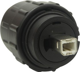 DCC-USBBB-180, Вилка; USB B; Data-Con-X; на провод; прямой; USB 2.0; IP67