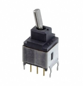 A22HB, Toggle Switches DPDT ON-ON .248 FLAT STRT BRKT PC .4VA