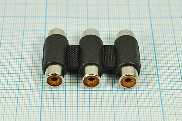 Разъем RCA х 3 розетка - разъем RCA х 3 розетка