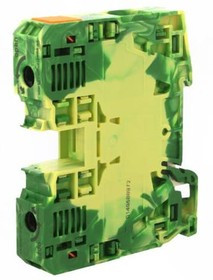 285-137, 2-пров. клемма с заземлением, 6 - 35 мм2, желто-зелёная