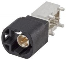 D4S20D-40MA5-A, RF Connectors / Coaxial Connectors Right Angle Plug PCB w/Housing T&amp;R Black