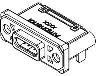 MUSBR-M5C1-M0, Гнездо, USB C, THT, PIN: 24, прямой, IP67, позолота, M2,5 MUSBR-M5C1-M0, Гнездо, USB C, THT, PIN: 24, прямой, IP67, позолота, M2,5