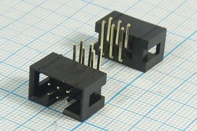 Разъем штыревой IDCдля монтажа на плату, угловой; Q-2081 штек IDC\P2,54x2,54\ 6P\плат\угл\BH-06R