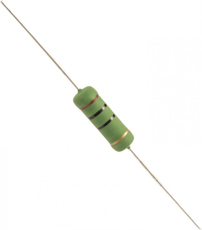WS5M1001J, Wirewound Resistors - Through Hole 1K0 5W 5% RES AX