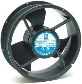 OA254AP-11-1WB, AC Fans Tubeaxial Fan, 254x89mm Round, 115VAC, 547CFM, 33W, 55dBA, 1650RPM, Ball, Lead