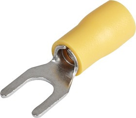 084-04-215, Наконечники НВИ 5.5-4 вилка 4-6мм желтый (уп./20 шт) HLT