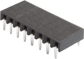 M20-7890846, Right Angle Through Hole Mount PCB Socket, 8-Contact, 1-Row, 2.54mm Pitch, Solder Termination