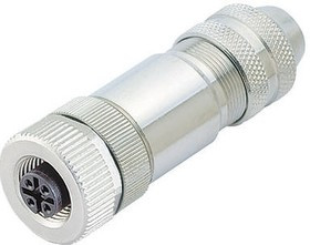 99 0492 12 12, Circular Connector, M12, Socket, Straight, Poles - 12, Screw Terminal, Cable Mount