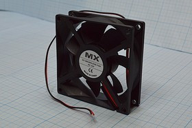 Вентилятор постоянного тока 24 Вольта, 80x80x25мм, шариковый подшипник, 3400об/мин, ВН335B вент 80x8 Вентилятор постоянного тока 24 Вольта, 80x80x25мм, шариковый подшипник, 3400об/мин, ВН335B вент 80x8