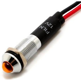 FL1M-8SW-1-Y110V, LED Panel Mount Indicators LED YEL 8MM NUT 110VAC/DC FL1M-8SW-1-Y110V, LED Panel Mount Indicators LED YEL 8MM NUT 110VAC/DC