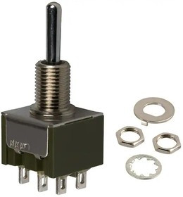 M2025SS1W01, Toggle Switches ON-NONE-(ON) DPDT