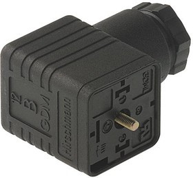 GDM 2011, Прямоугольный разъем питания, черный, 2 контакт(-ов), GDM, Монтаж на Кабель, Винт, Гнездо